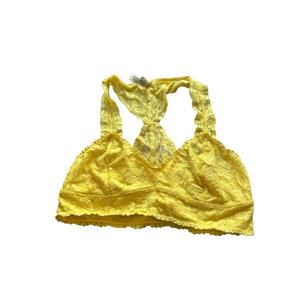 Free People Yellow Lace Bralette